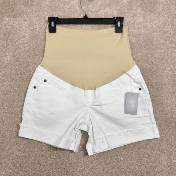 a:glow Pants - a. Glow White Maternity Shorts Size 2 New with Tags $40